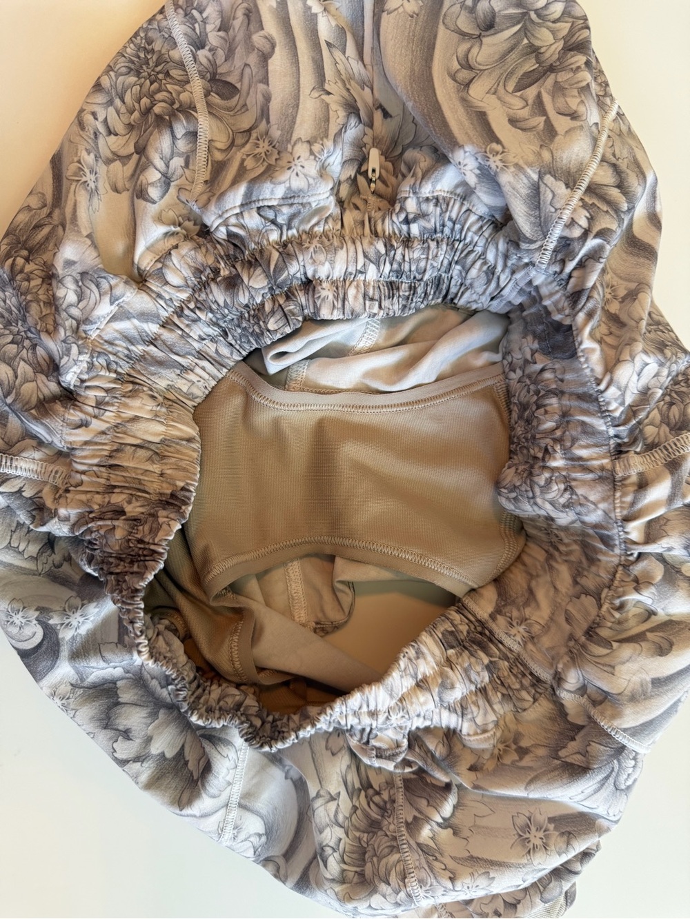 Lululemon Hotty Hot 4” Running Shorts Mini Twine White Floral Size 6 Tennis Yoga - Picture 12 of 12